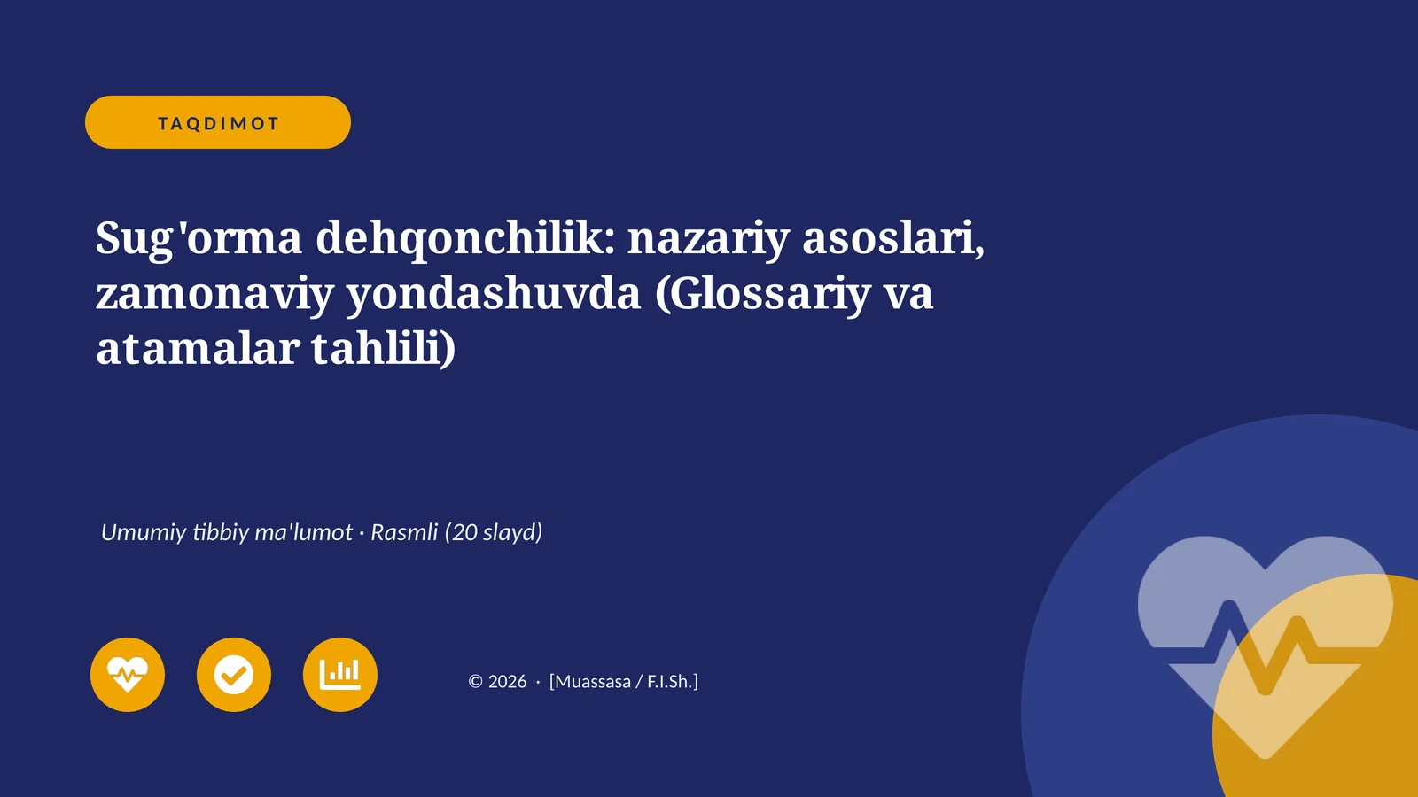 Sug'orma dehqonchilik: nazariy asoslari, zamonaviy yondashuvda (Glossariy va atamalar tahlili)