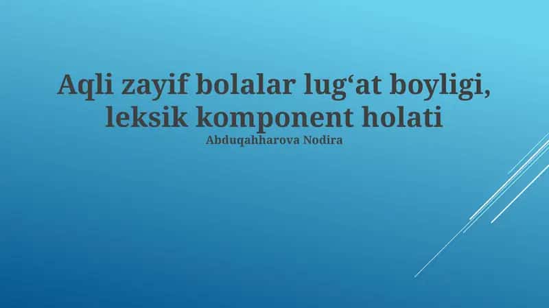 Lug'at boyligini baholash usullari
