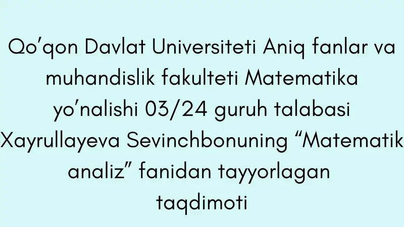 Matematik analiz - Koshi teoremasi