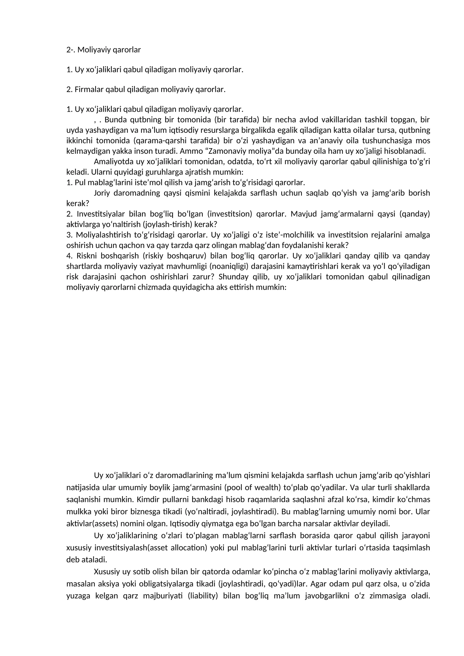 Moliyaviy qarorlar