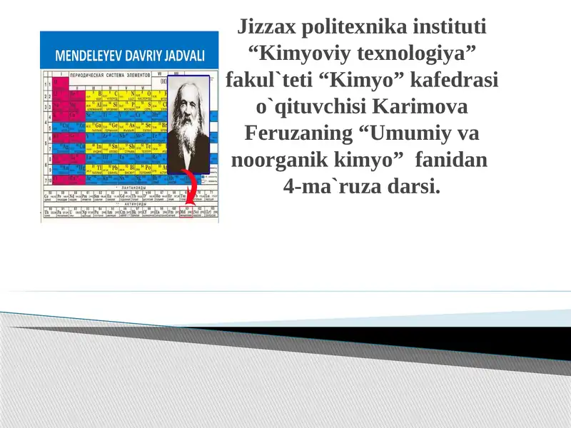 Umumiy va Organik Kimyo