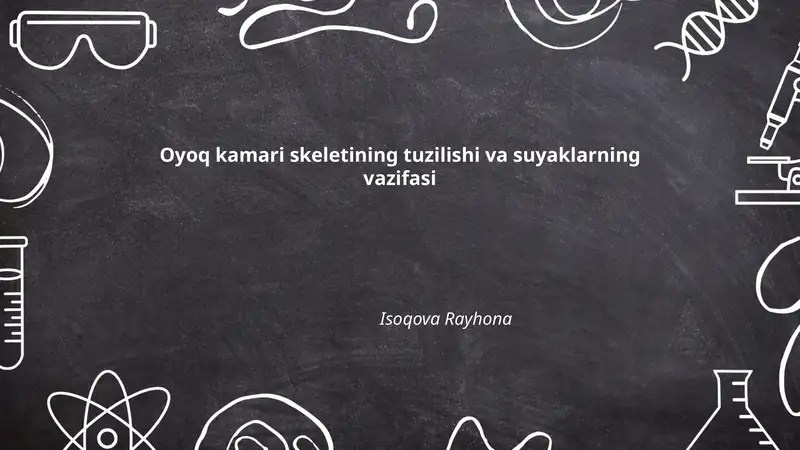 Oyoq kamari skeletining tuzilishi va suyaklarning vazifasi