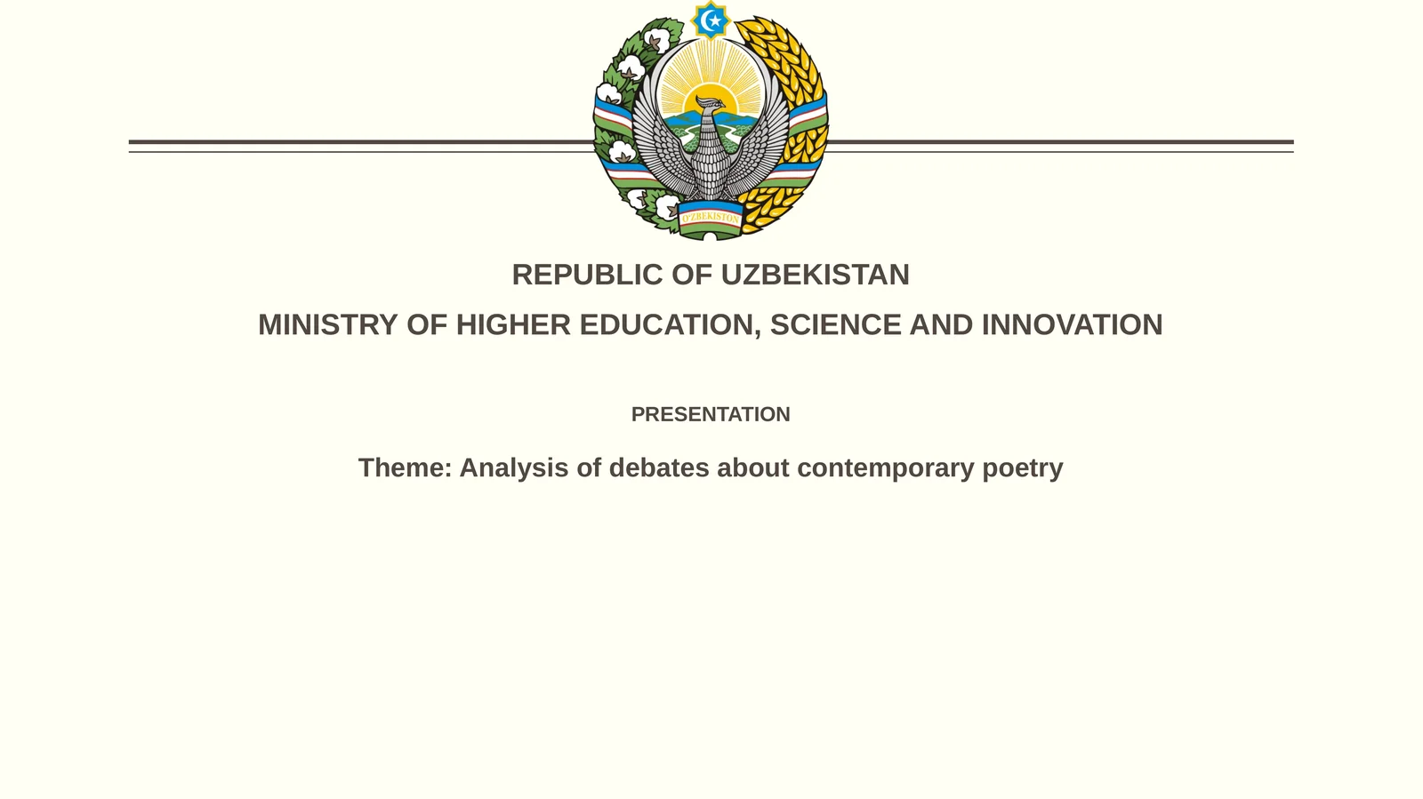 Analysis of debates about contemporary poetry