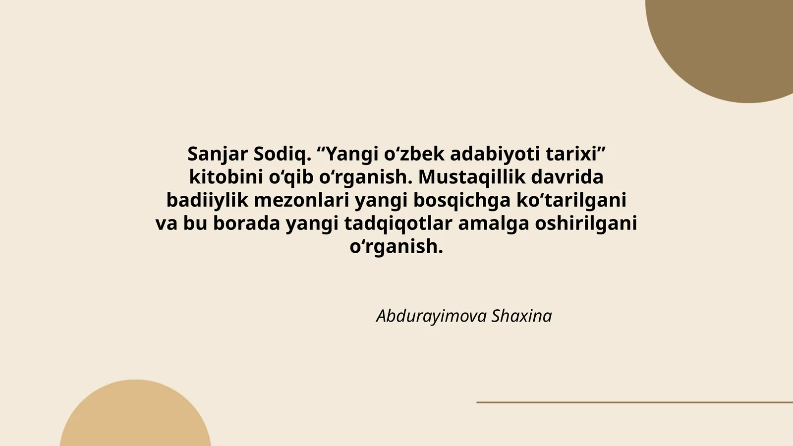Yangi o‘zbek adabiyoti tarixi