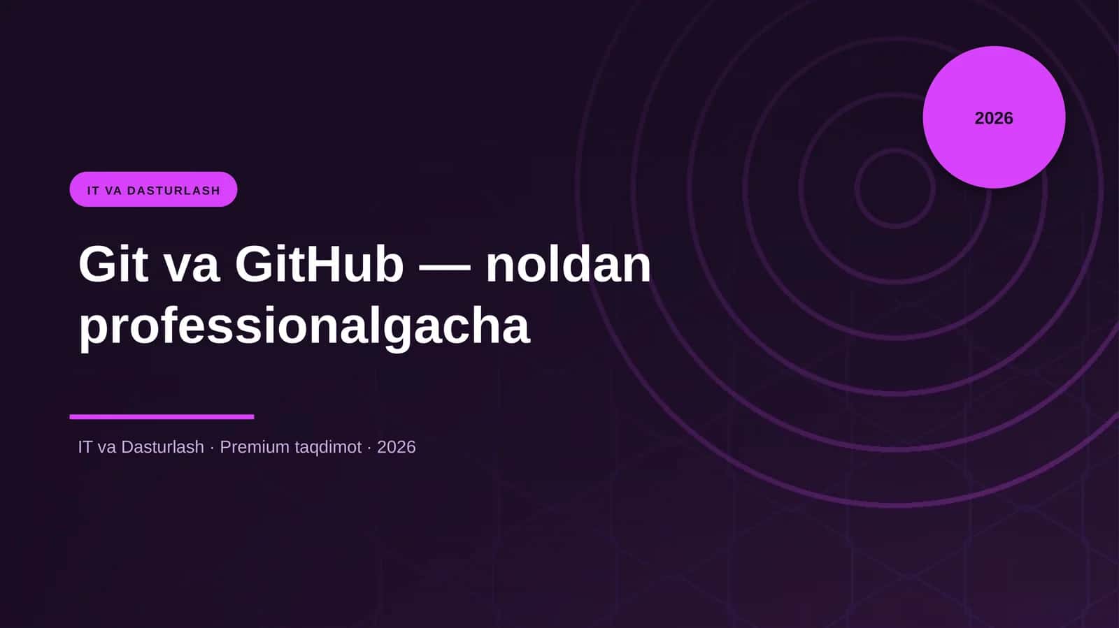 Git va GitHub — noldan professionalgacha