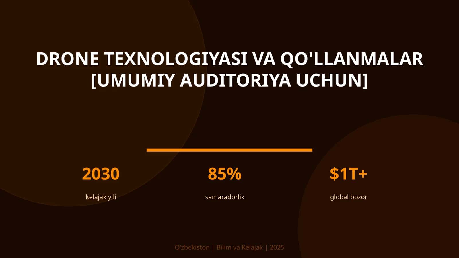 Drone texnologiyasi va qo'llanmalar [umumiy auditoriya uchun]