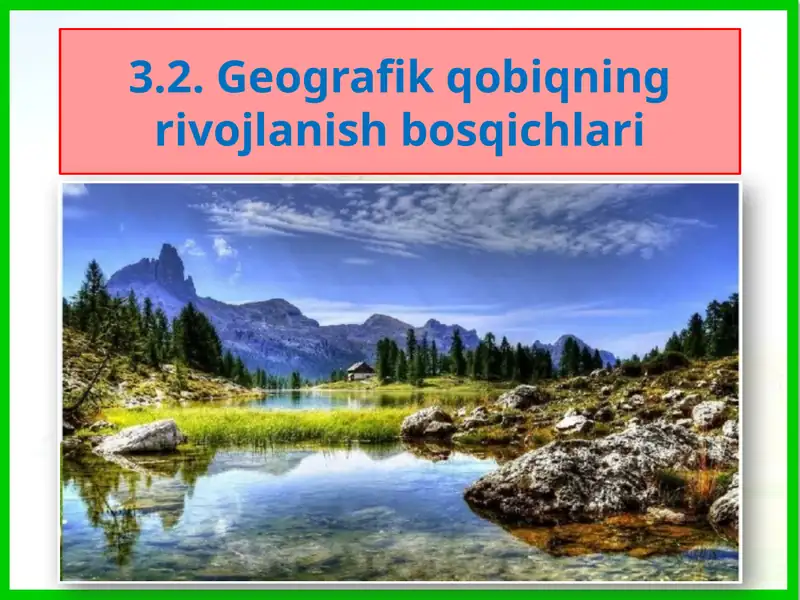 Geografik qobiqning rivojlanish bosqichlari