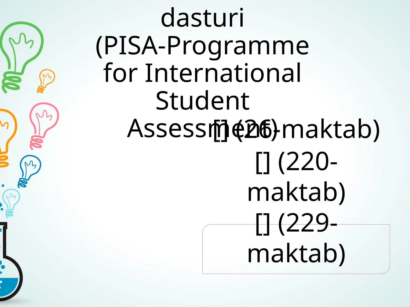 PISA-International talabalar baholash dasturi