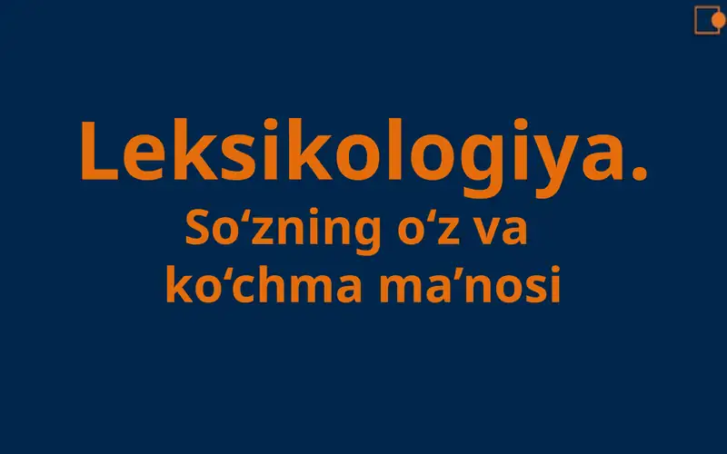 Leksikologiya