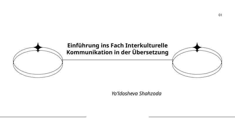 Einführung ins Fach Interkulturelle Kommunikation in der Übersetzung