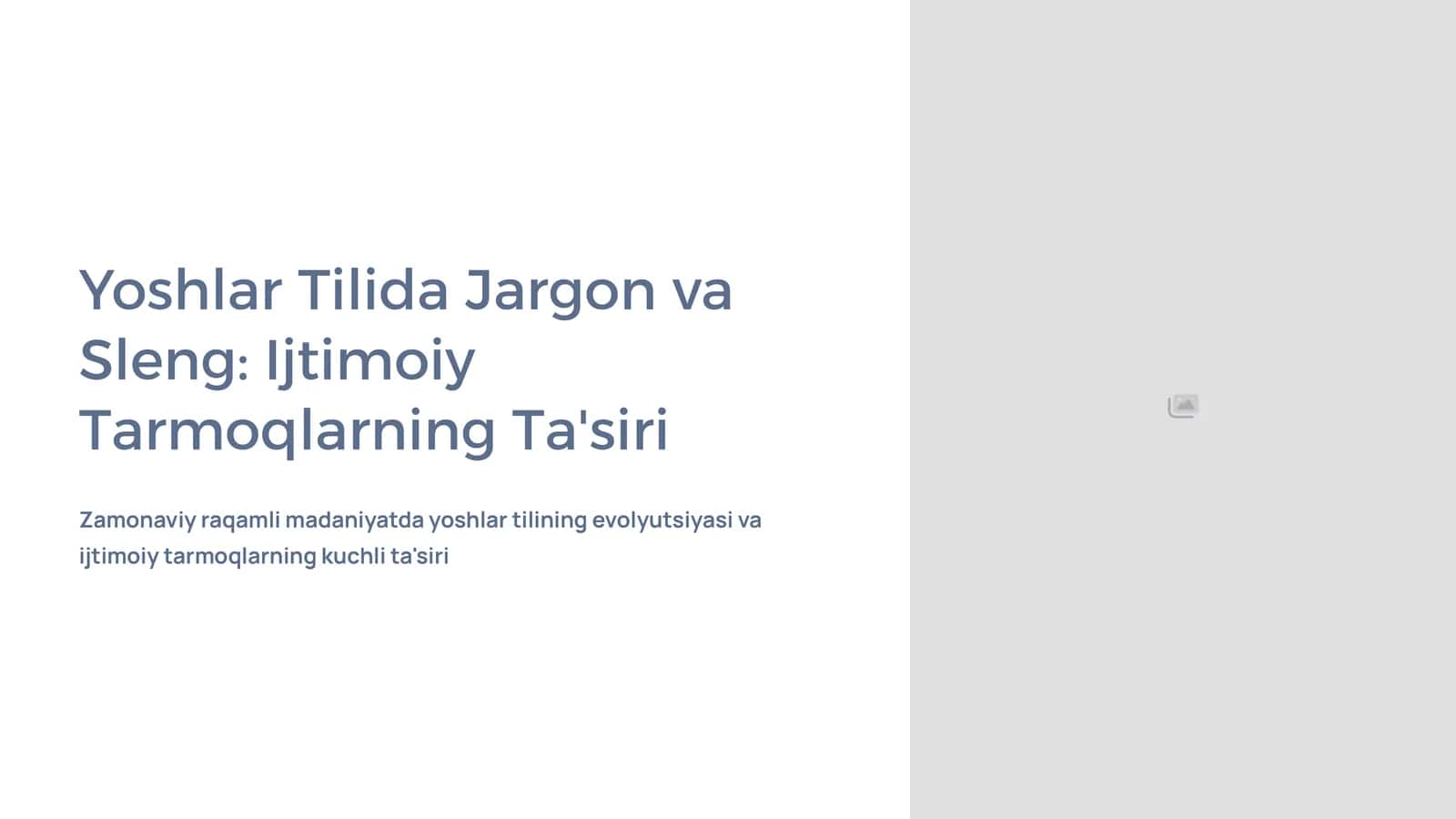 Yoshlar Tilida Jargon va Sleng: Ijtimoiy Tarmoqlarning Ta'siri
