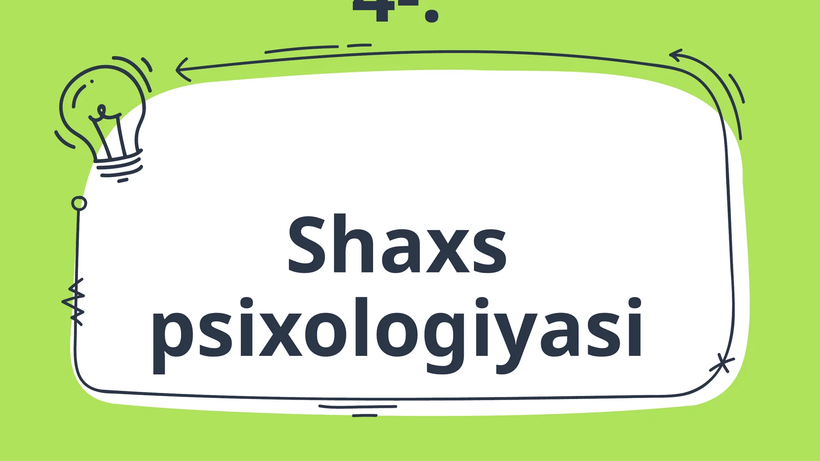Shaxs psixologiyasi