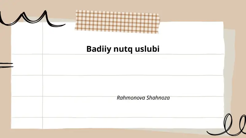 Badiiy nutq uslubi