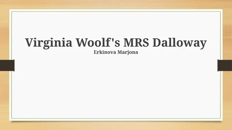 MRS Dalloway