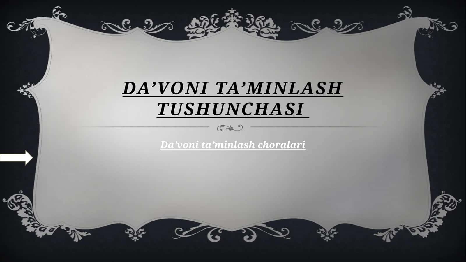 Da’vonita’minlashtushunchasi