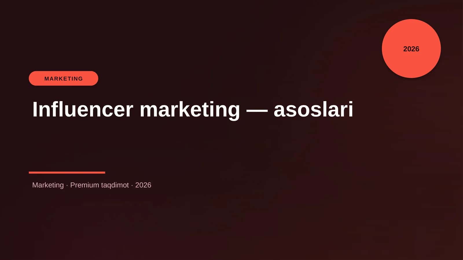 Influencer marketing — asoslari