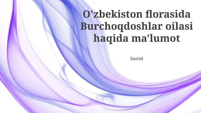 O'zbekiston florasida Burchoqdoshlar oilasi haqida ma'lumot