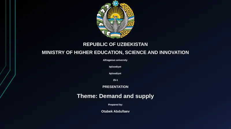 Demand and supply