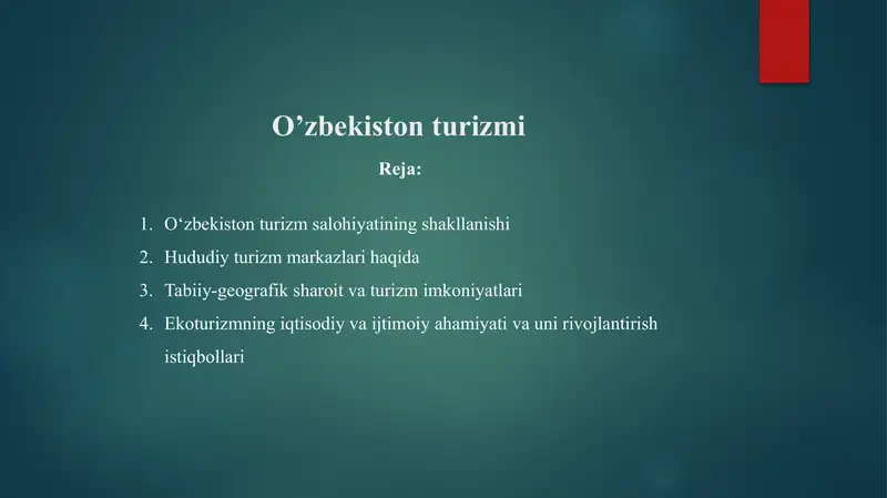 O‘zbekiston turizmi
