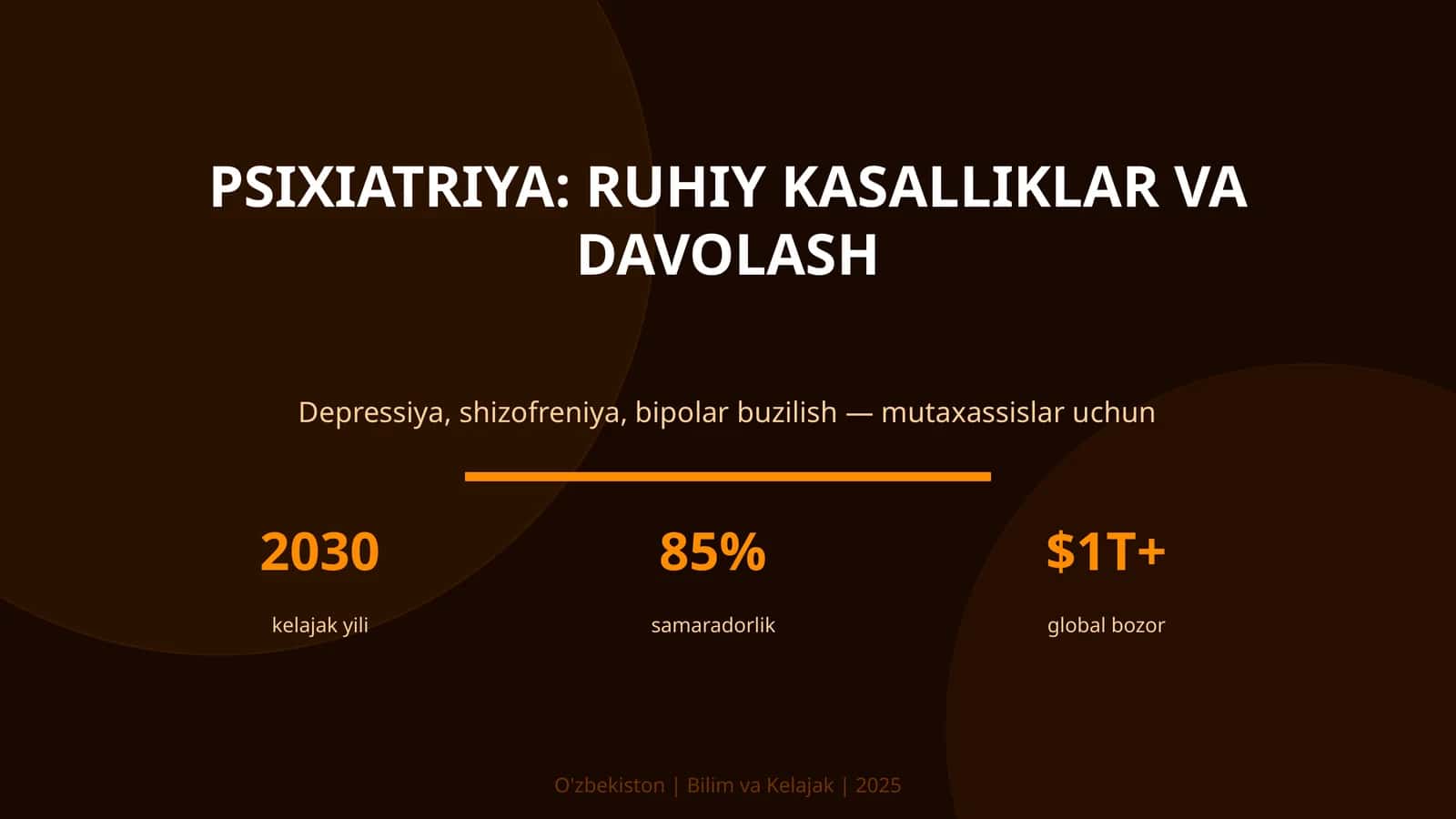 Psixiatriya: ruhiy kasalliklar va davolash
