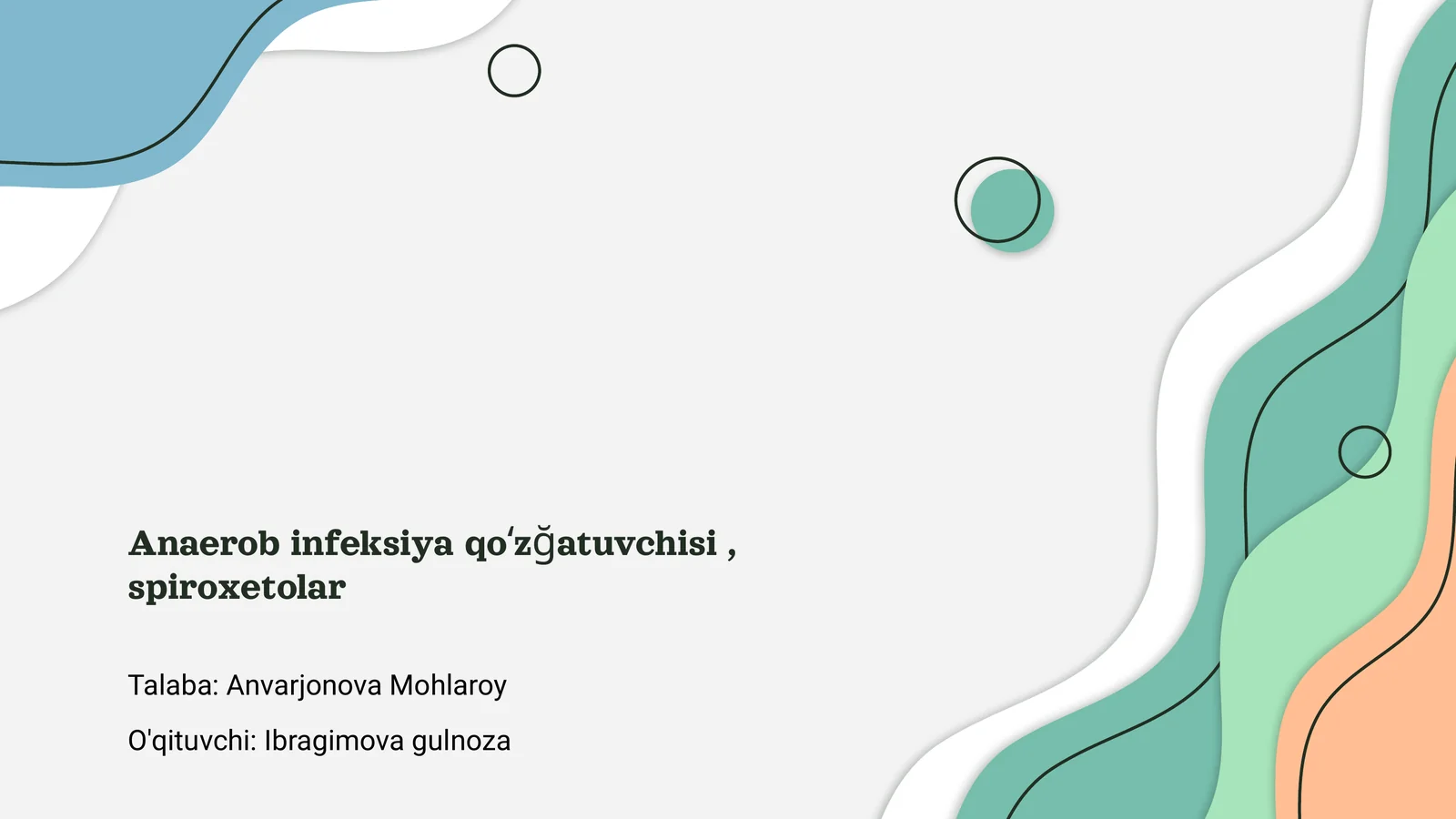 Anaerob infeksiya qoʻzğatuvchisi, spiroxetolar