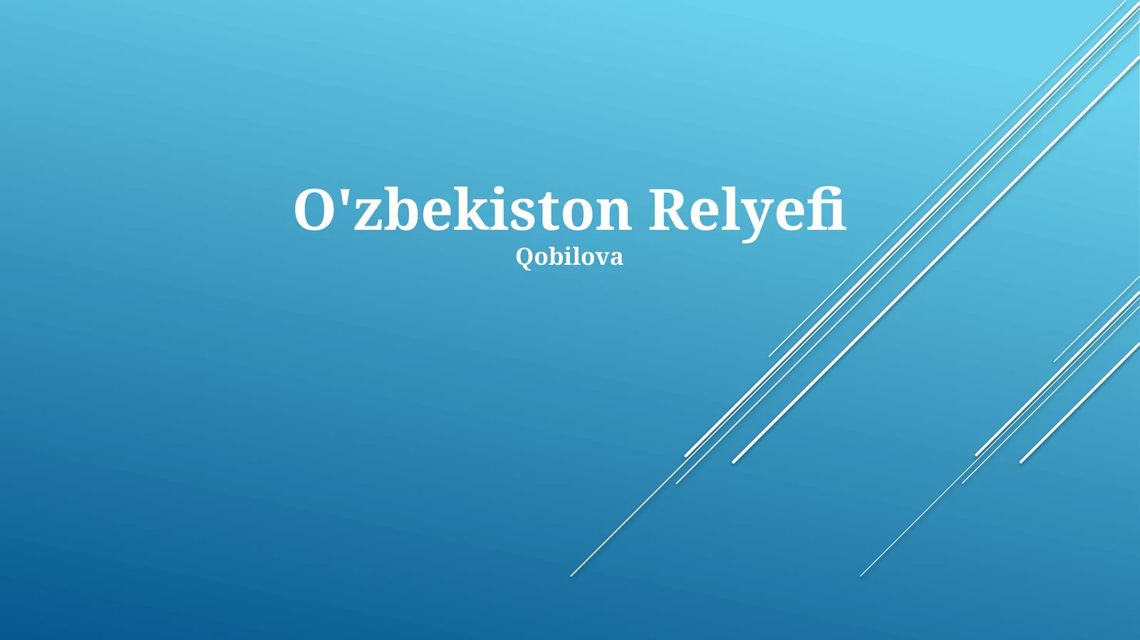 O'zbekiston Relyefi