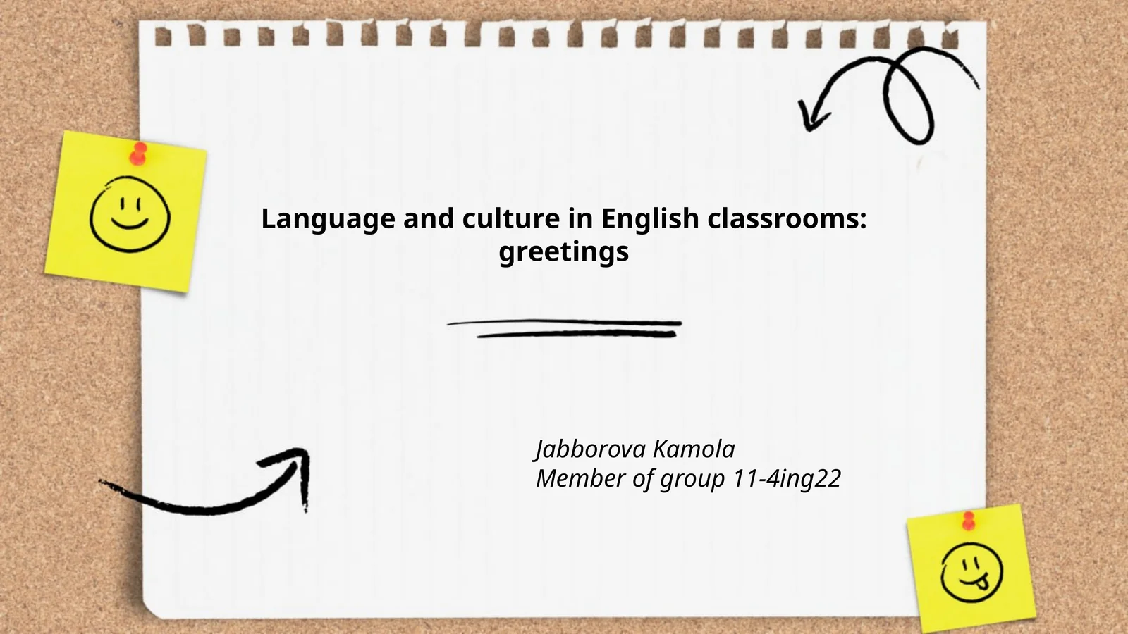Language and culture in English classrooms: greetings