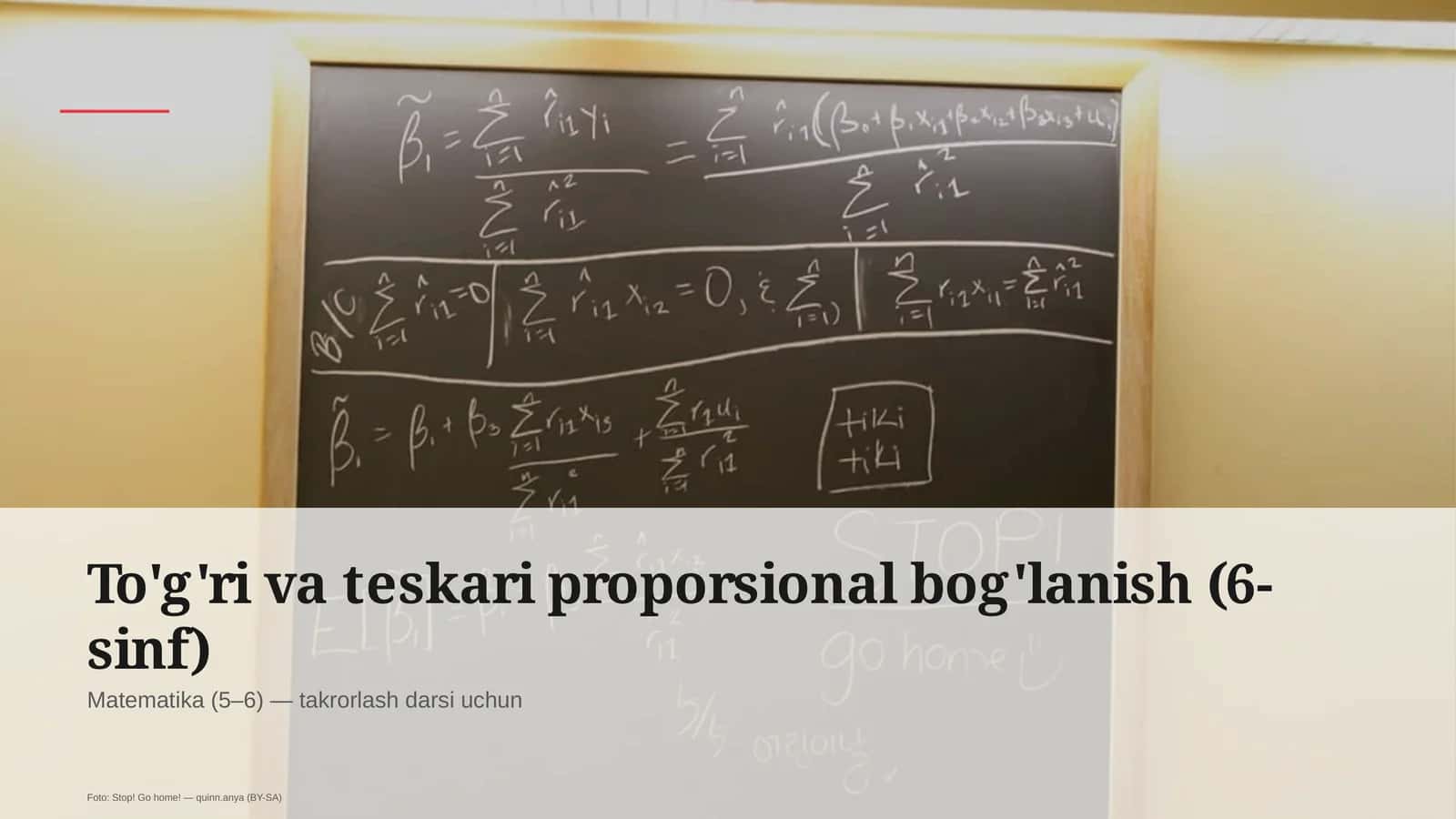 To'g'ri va teskari proporsional bog'lanish (6-sinf)