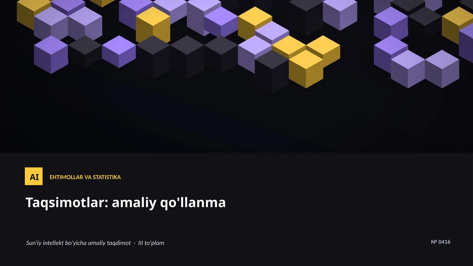 EHTIMOLLAR VA STATISTIKA