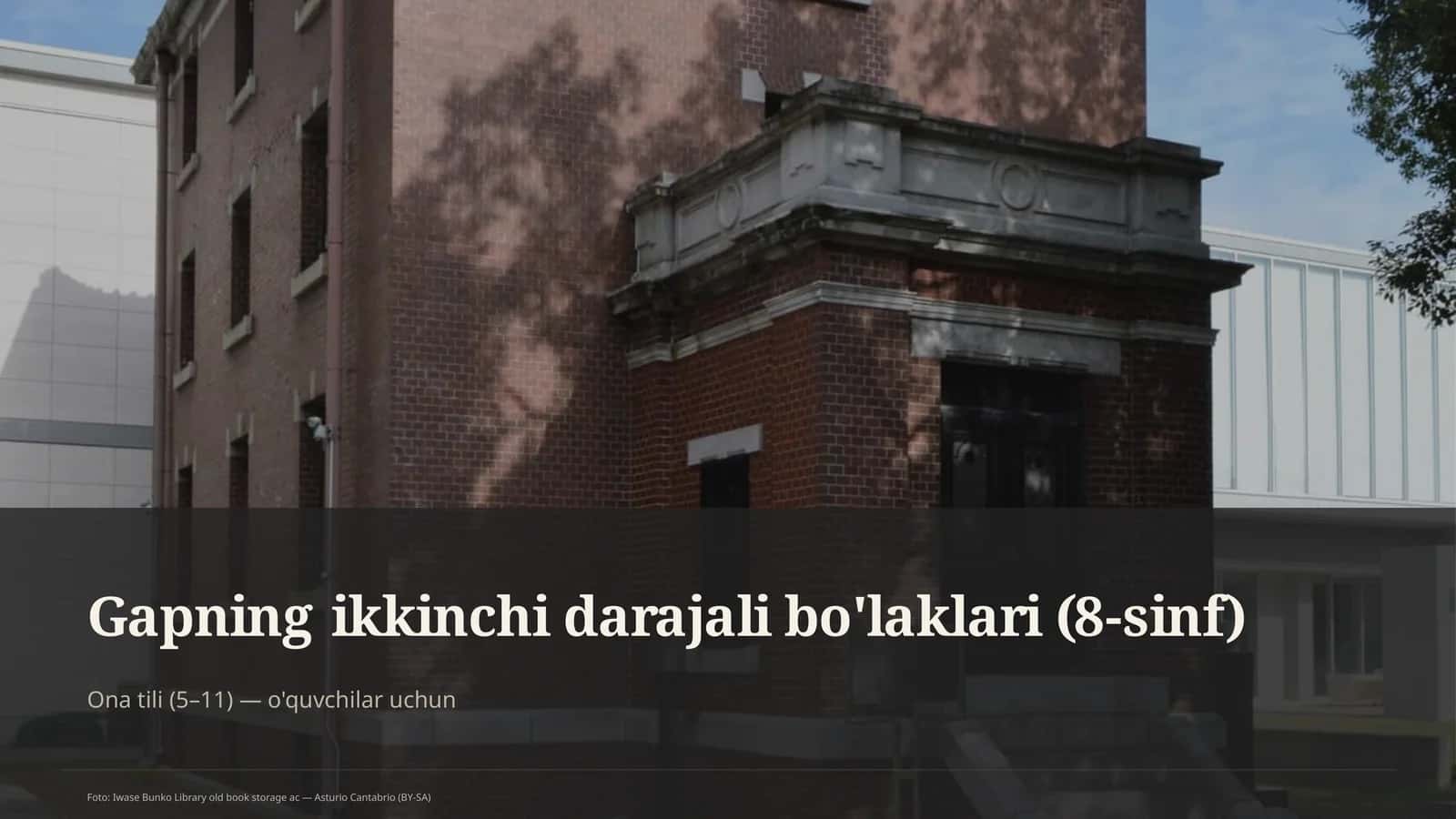 Gapning ikkinchi darajali bo'laklari (8-sinf)