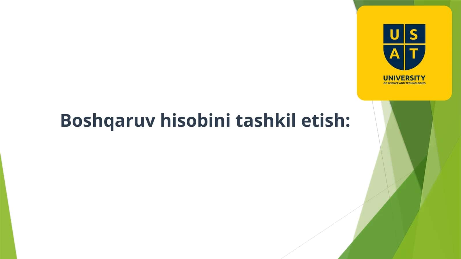 Boshqaruv hisobi nima uchun muhim?