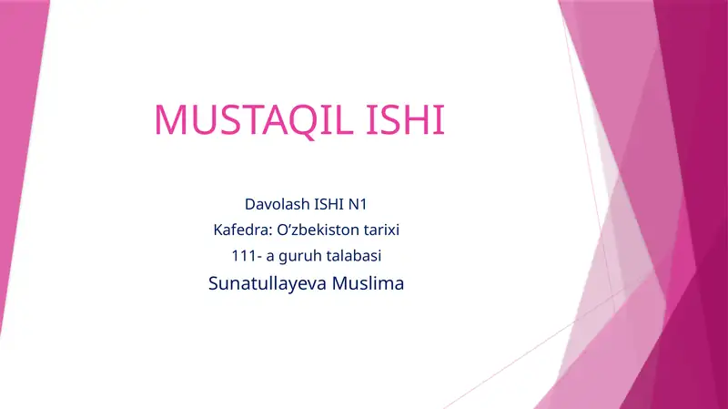 Islom madaniyatining tarkib topishi va rivojlanishi