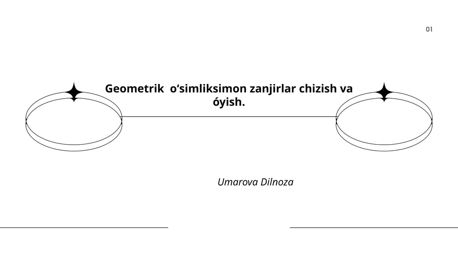 Geometrik oʻsimliksimon zanjirlar chizish va óyish