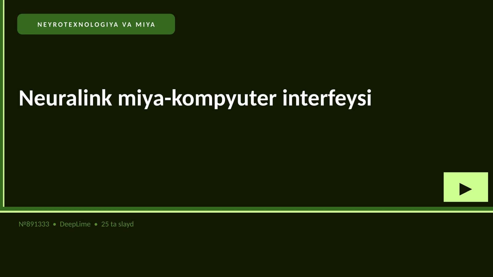 NEYROTEXNOLOGIYA VA MIYA