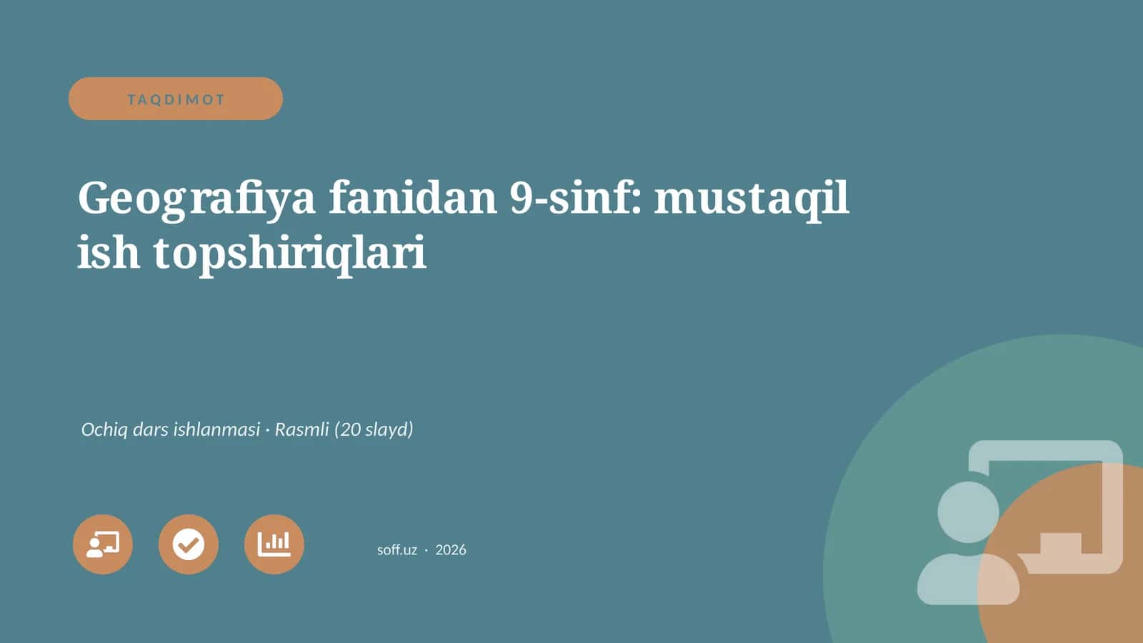 Geografiya fanidan 9-sinf: mustaqil ish topshiriqlari