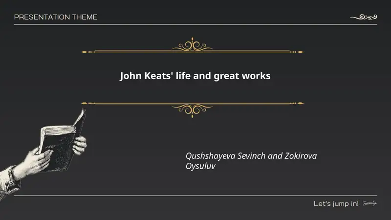 John Keats' life and great works