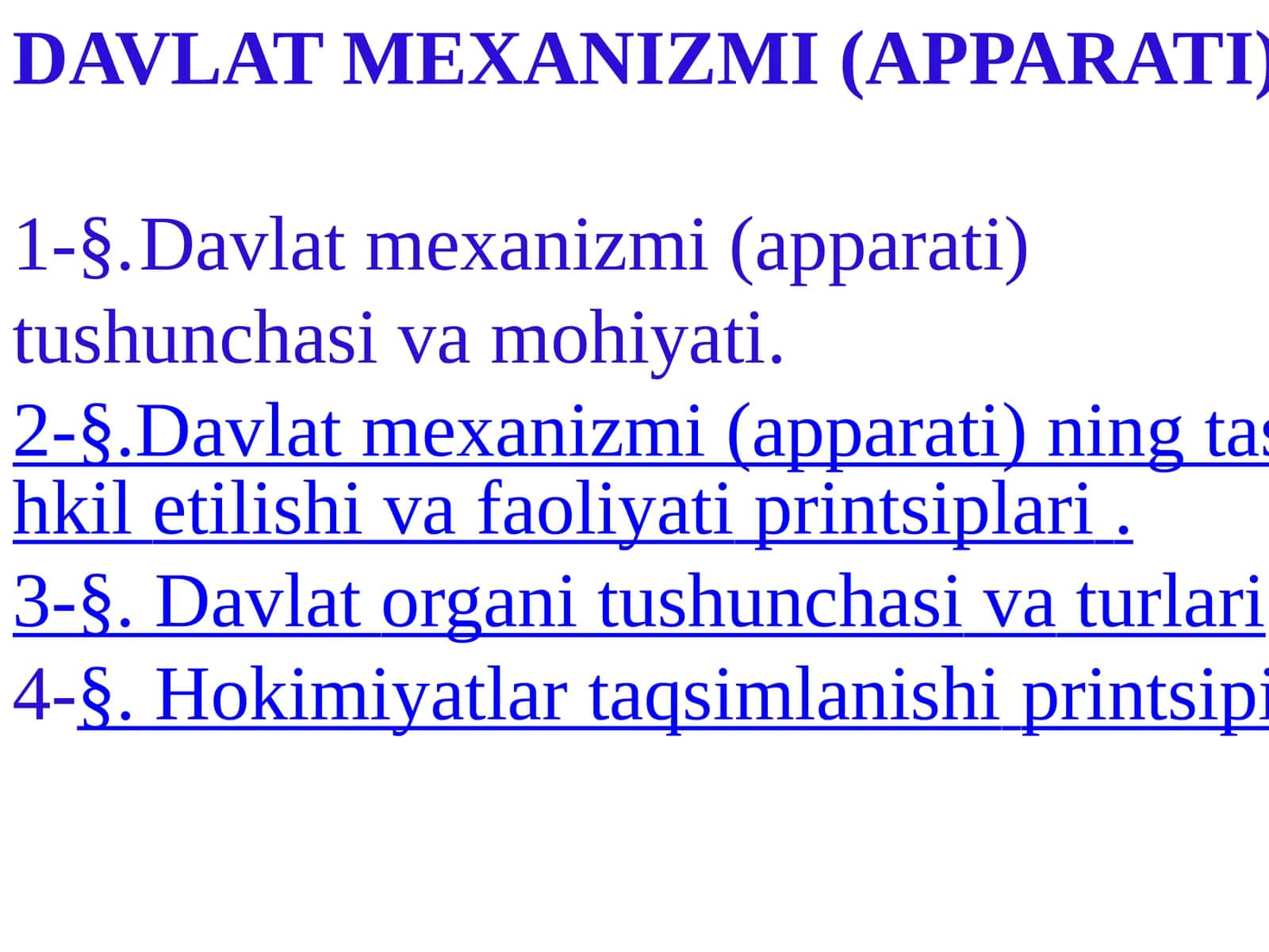 DAVLAT MEXANIZMI (APPARATI)