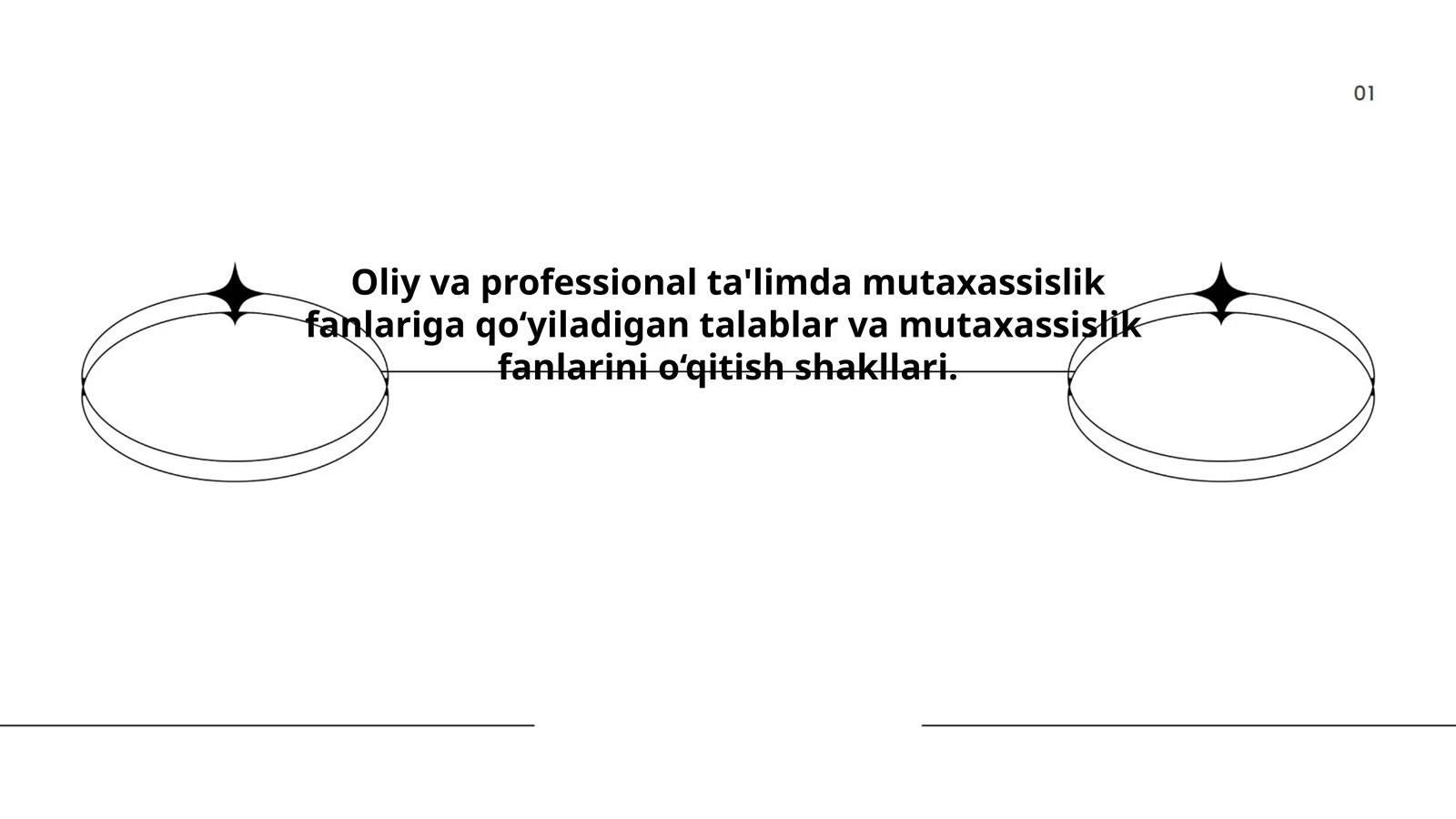 Oliy va professional ta'limda mutaxassislik fanlariga qo‘yiladigan talablar va mutaxassislik fanlarini o‘qitish shakllari