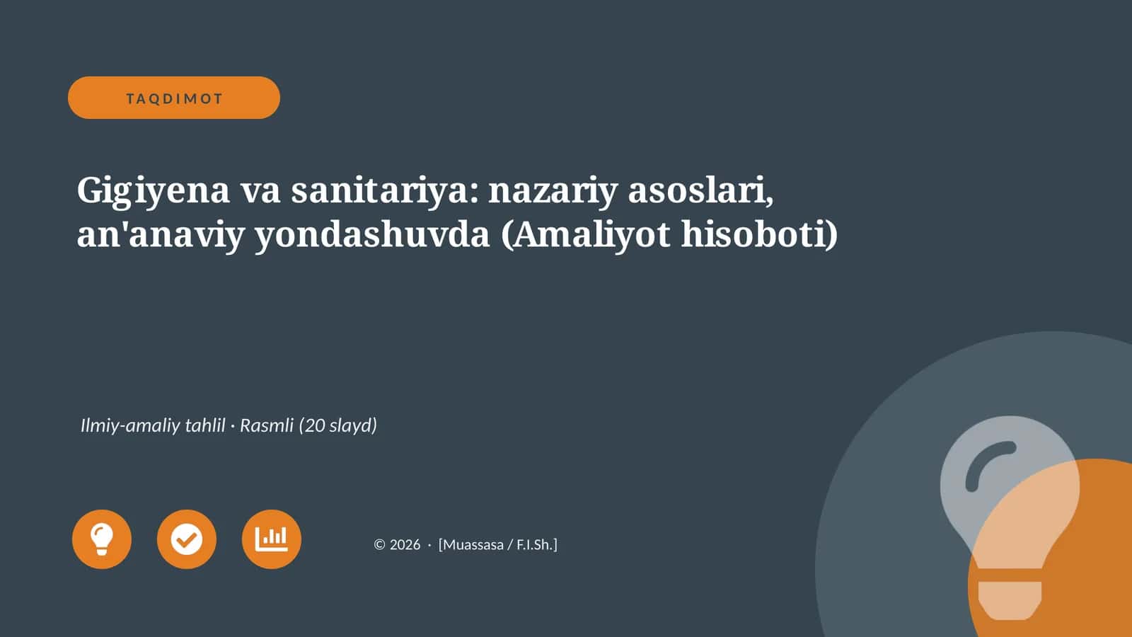 Gigiyena va sanitariya: nazariy asoslari, an'anaviy yondashuvda