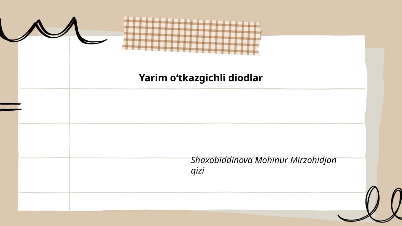 Yarim oʻtkazgichli diodlar