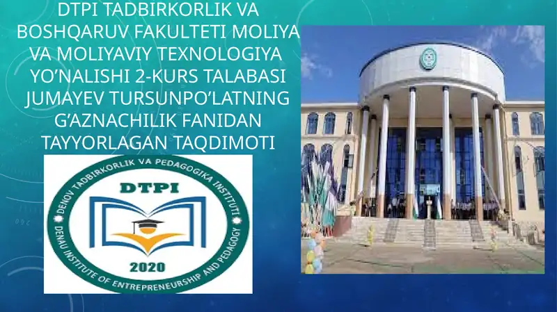 Davlat budjeti g'aznaijrosining mohiyati va ahamiyati