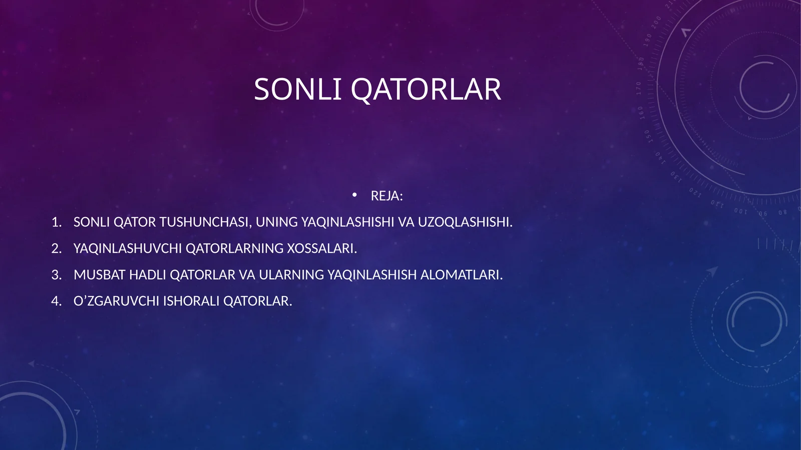 Sonli qatorlar