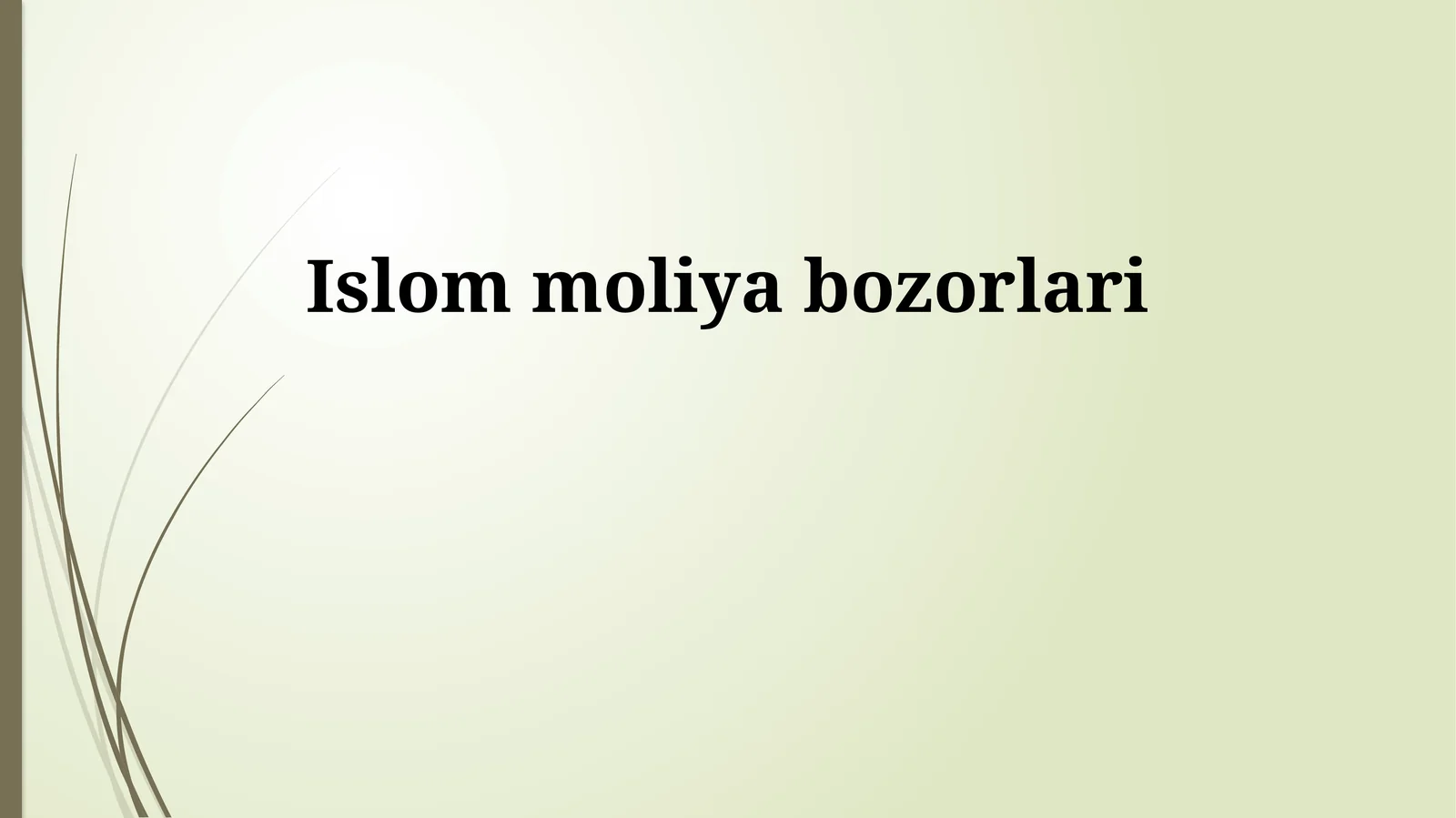 Islom moliya bozorlari