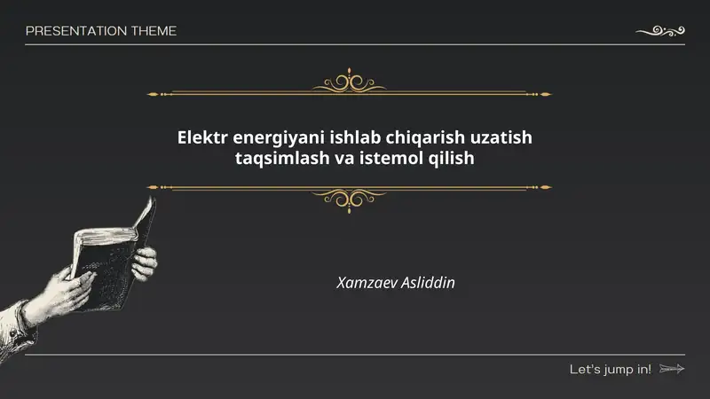 Elektr energiyani ishlab chiqarish uzatish taqsimlash va istemol qilish