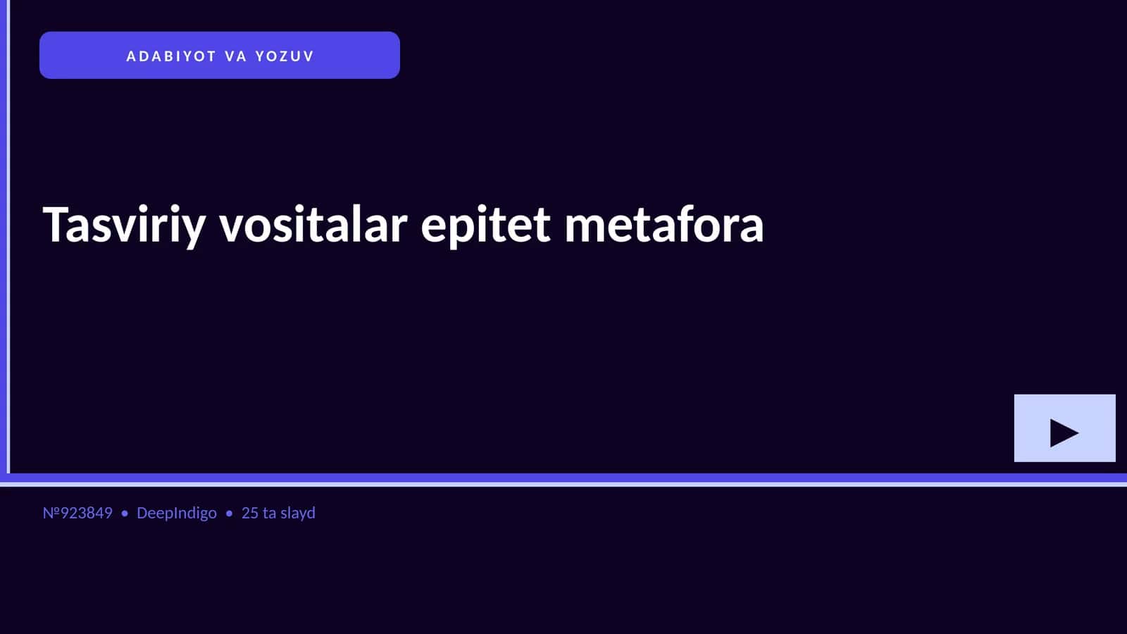 Tasviriy vositalar epitet metafora