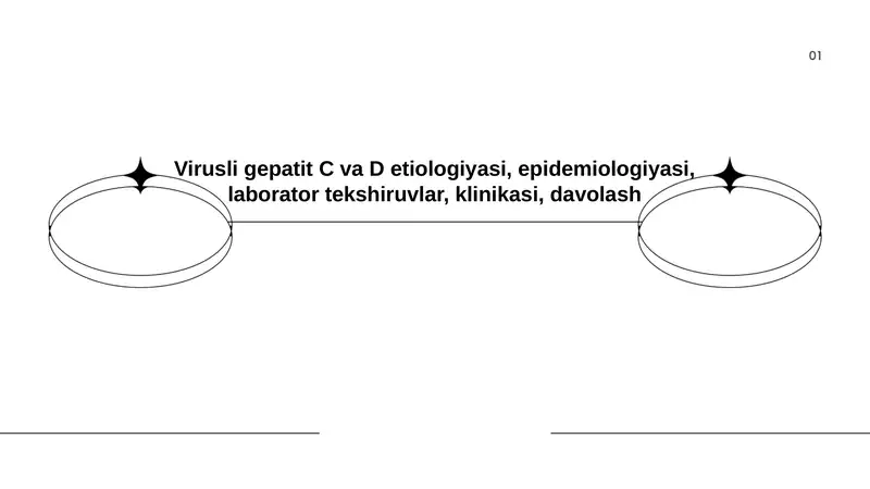 Virusli gepatit C va D etiologiyasi, epidemiologiyasi, laborator tekshiruvlar, klinikasi, davolash