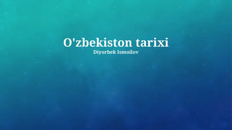 O'zbekiston tarixi