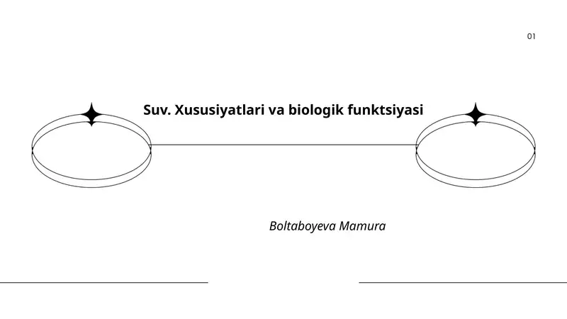 Suv. Xususiyatlari va biologik funktsiyasi