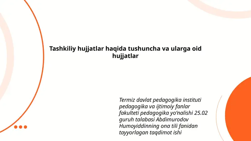 Tayyorlagan taqdimot