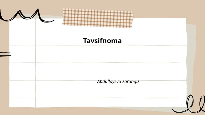 Tavsifnoma